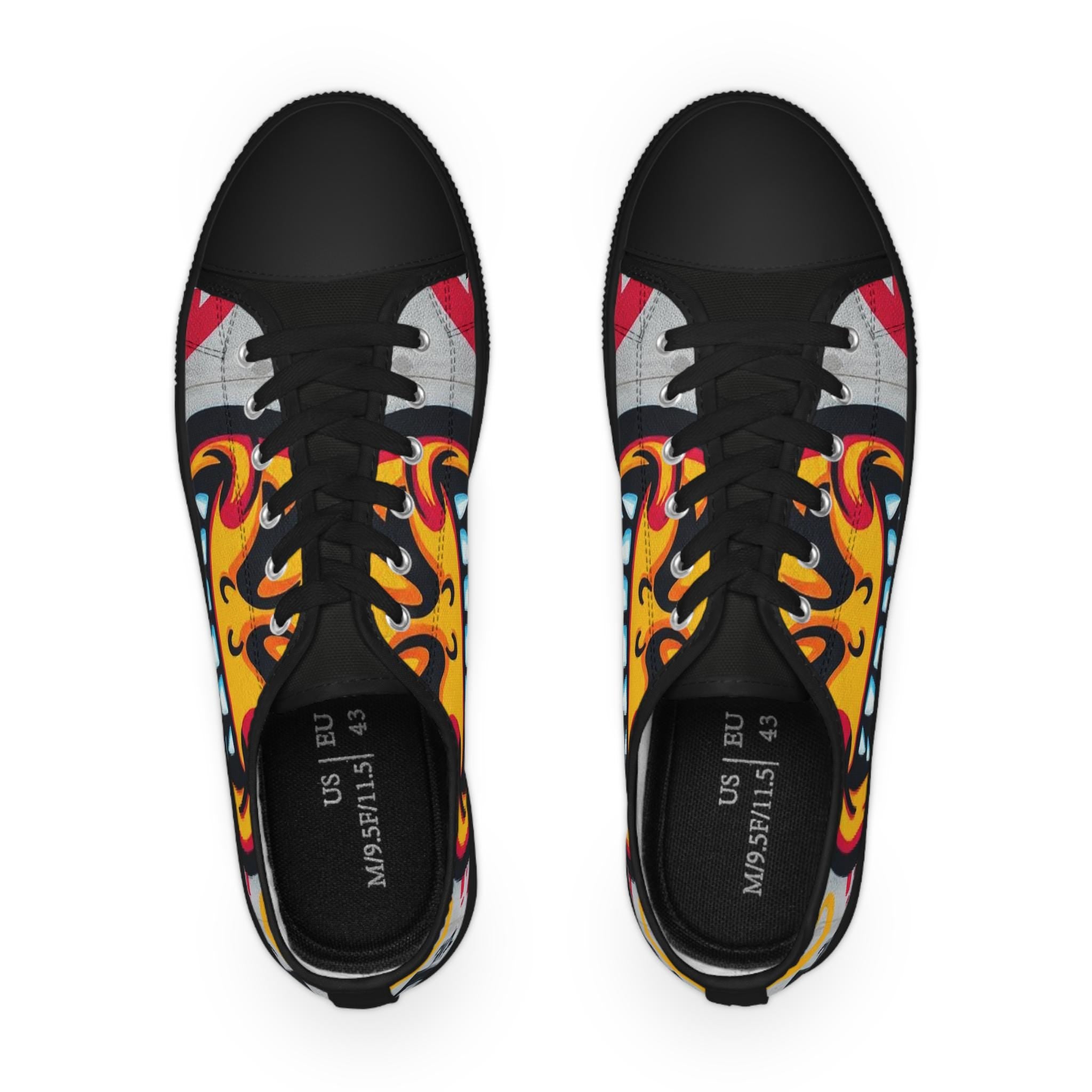 Evil Smile Graffiti Emoji Face Men's Low Top Sneakers | Bold Streetwear Illustration