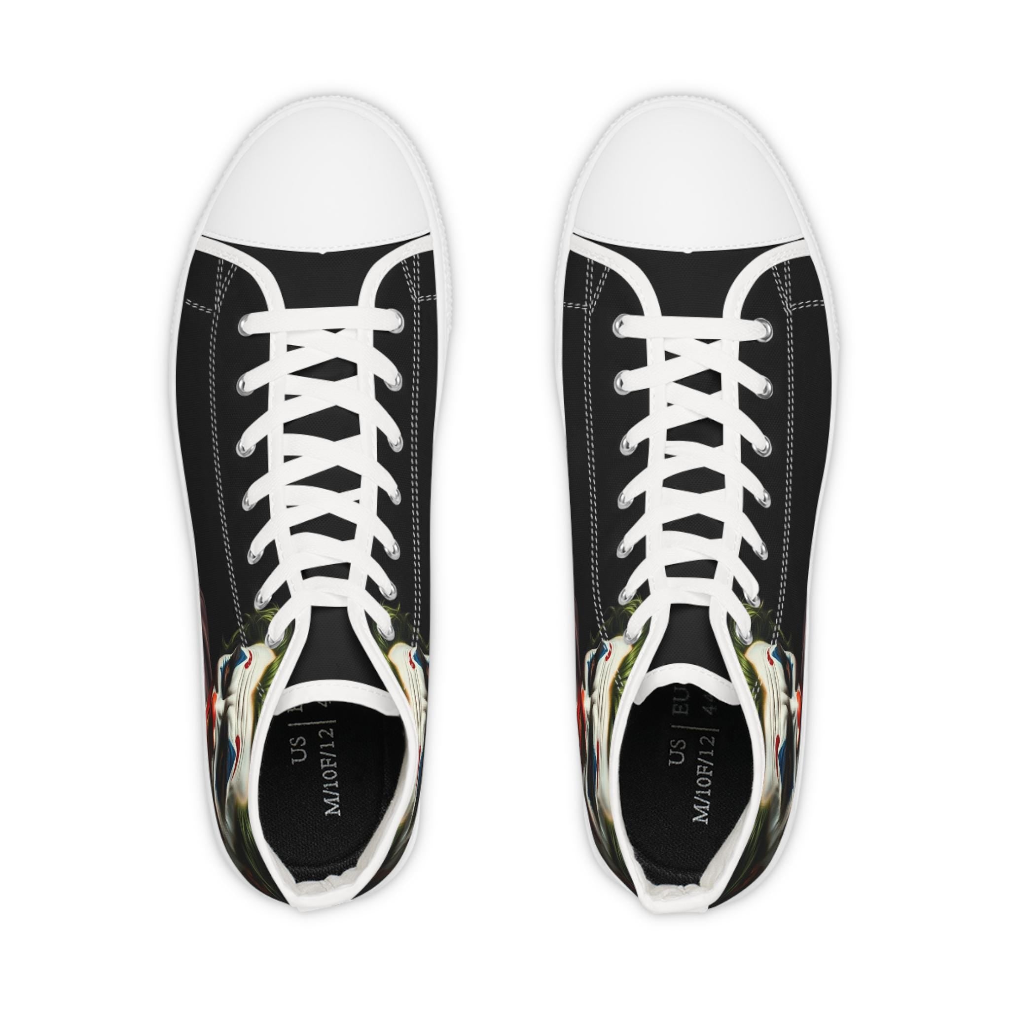 Creepy Clown Face High Top Sneakers | Horror Joker Style