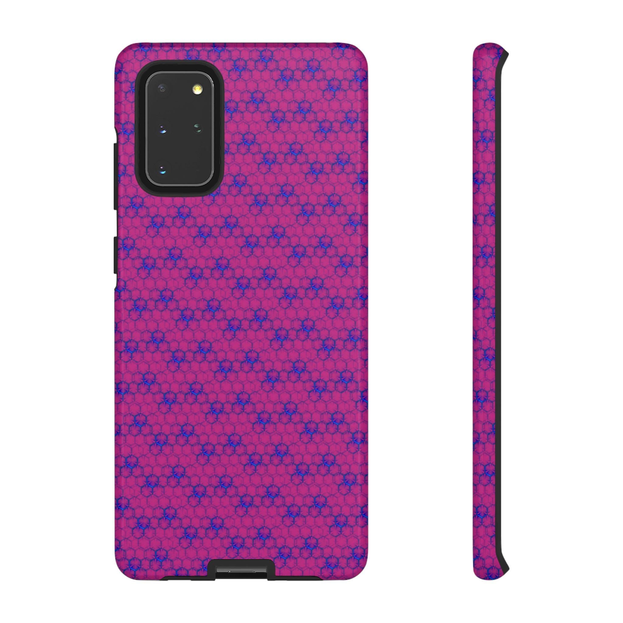 Pink Hexagon Pattern Tough Case | Geometric Phone Cover