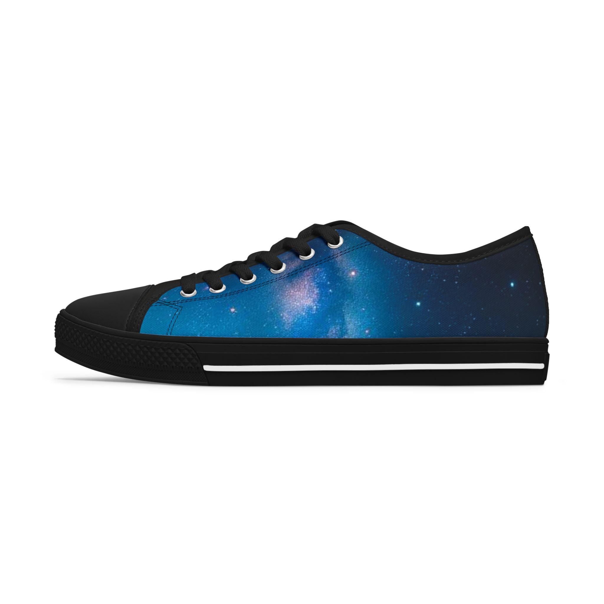 Galaxy Nebula Low Top Sneakers | Space Print Canvas Shoes