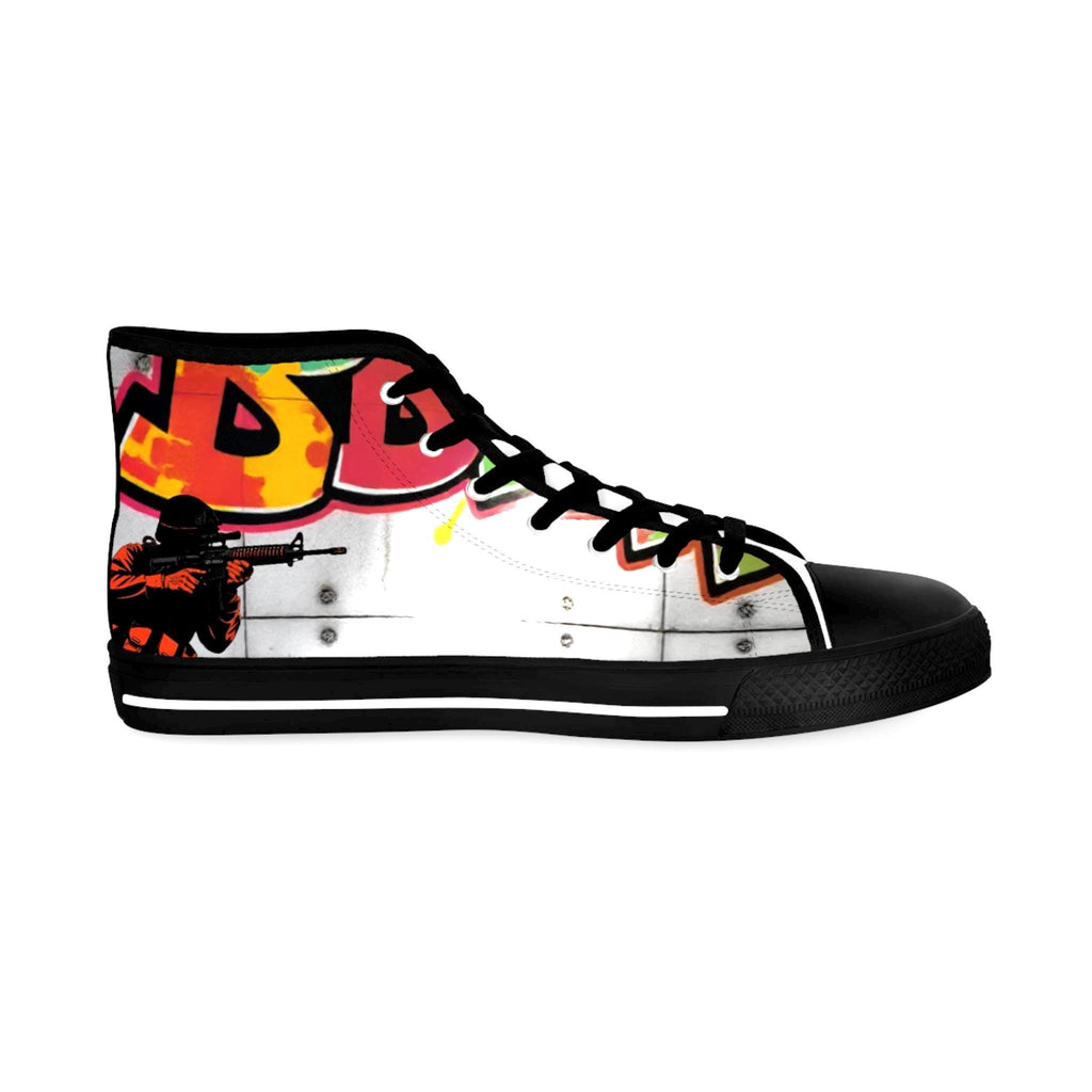 Graffiti Soldier High Top Sneakers | Street Art Canvas Shoes
