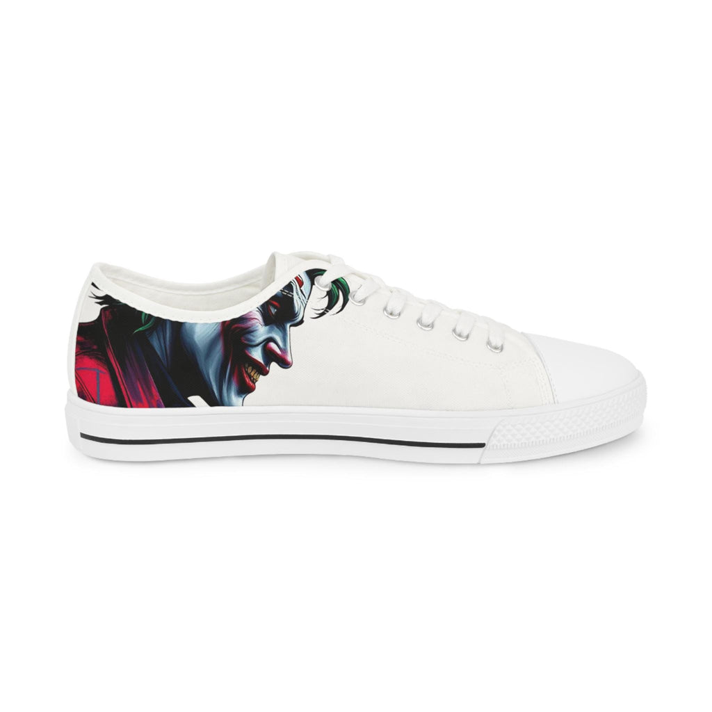 Joker Face Illustration Low Top Sneakers | Comic Villain Artwork