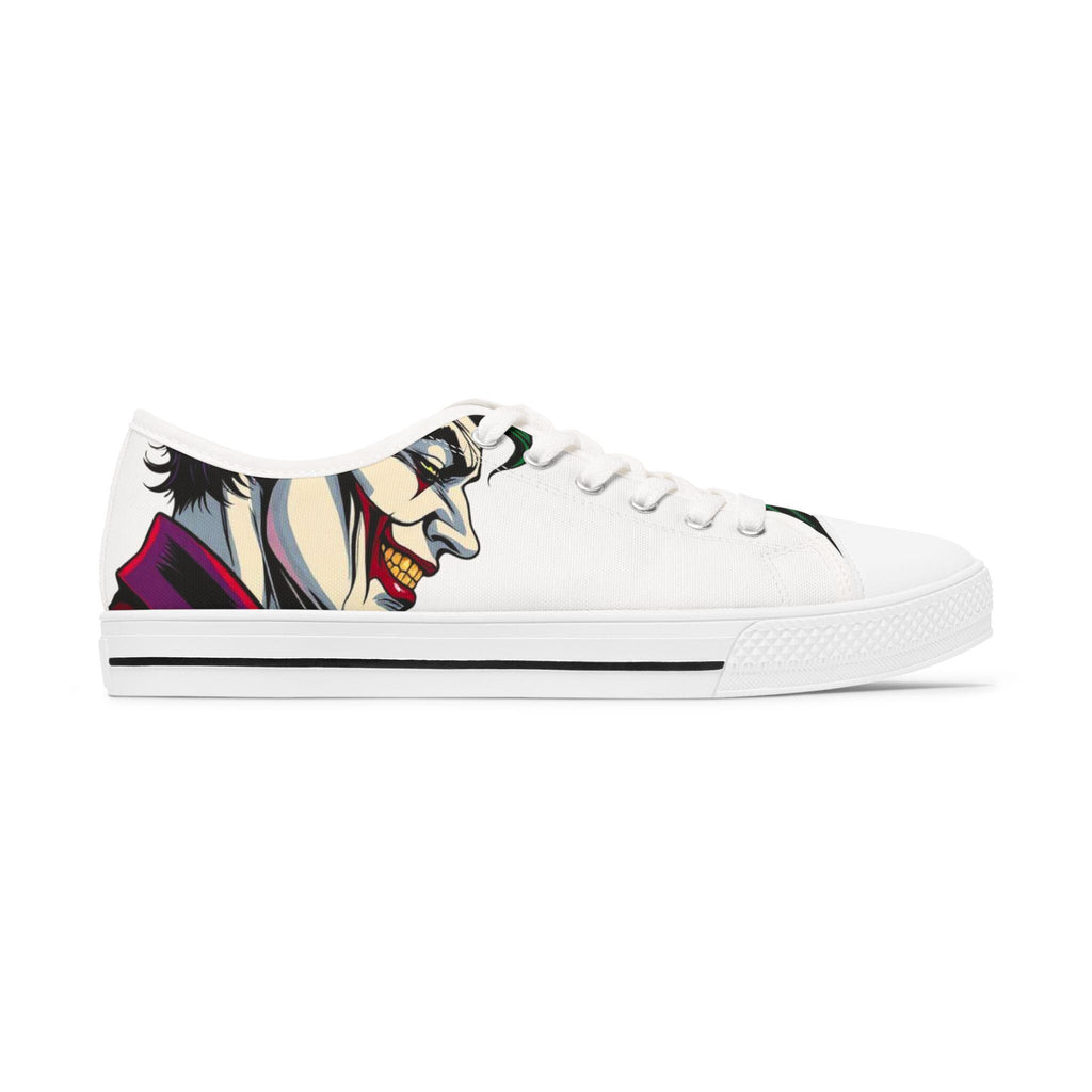 Joker Portrait Women's Low Top Sneakers | Comic Villain Art