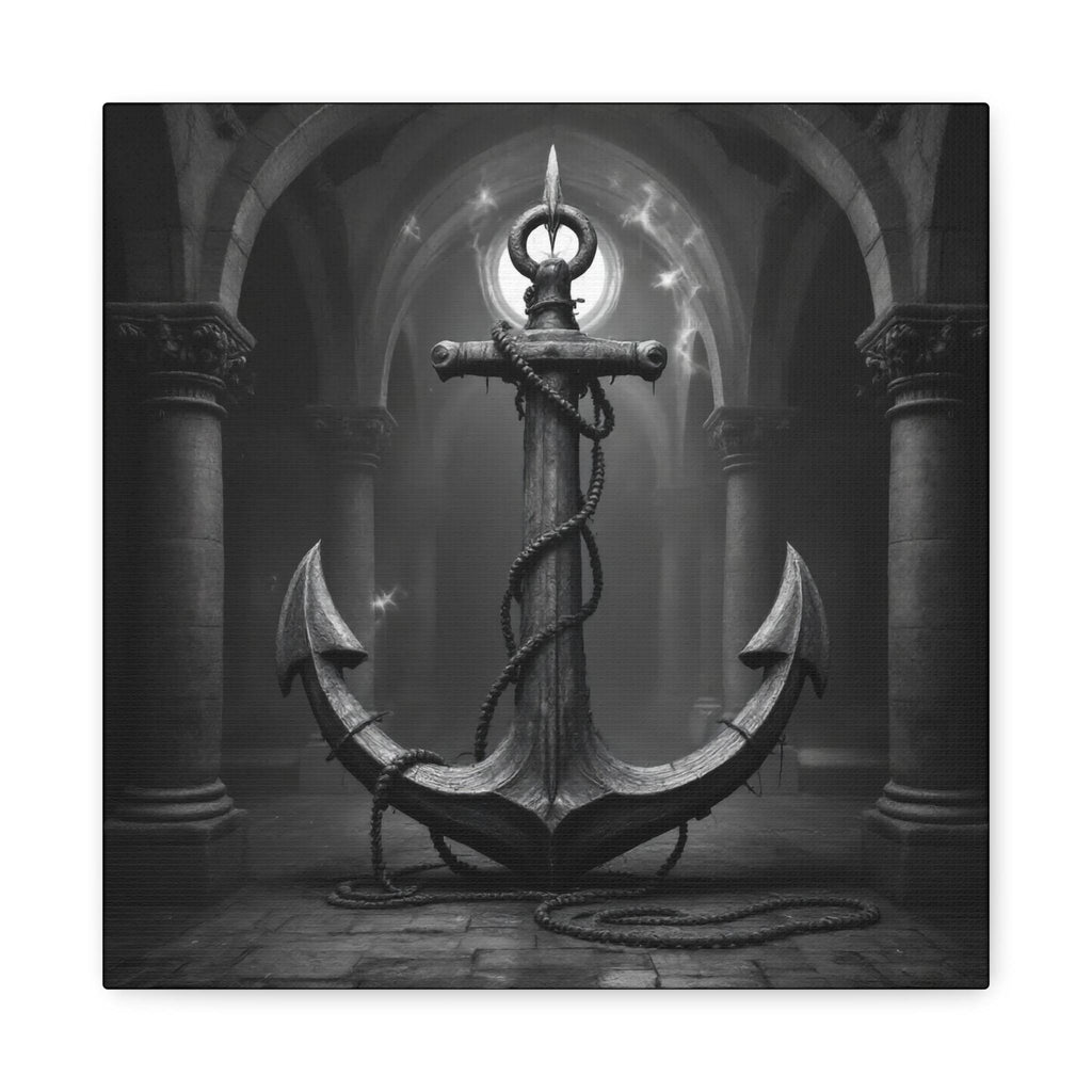Anchor Shrine Canvas | Matte Stretched Wall Art, Gothic Nautical Decor