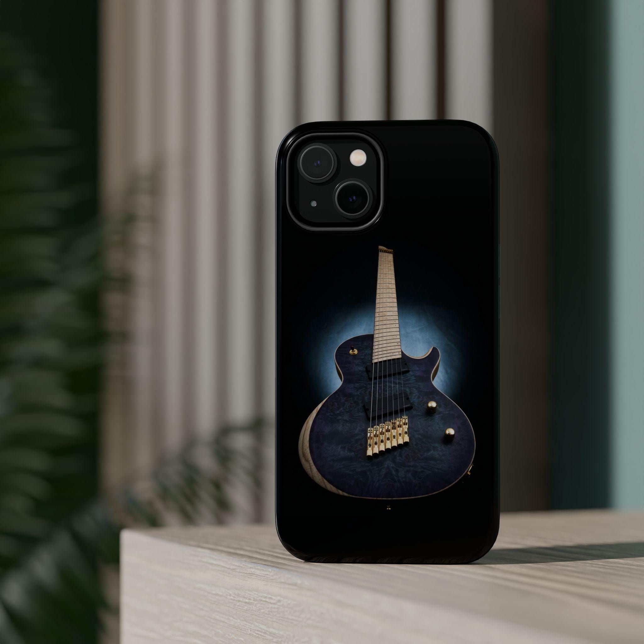 Les Paul Black Electric Guitar phone case | Magnetic Impact-Resistant Case