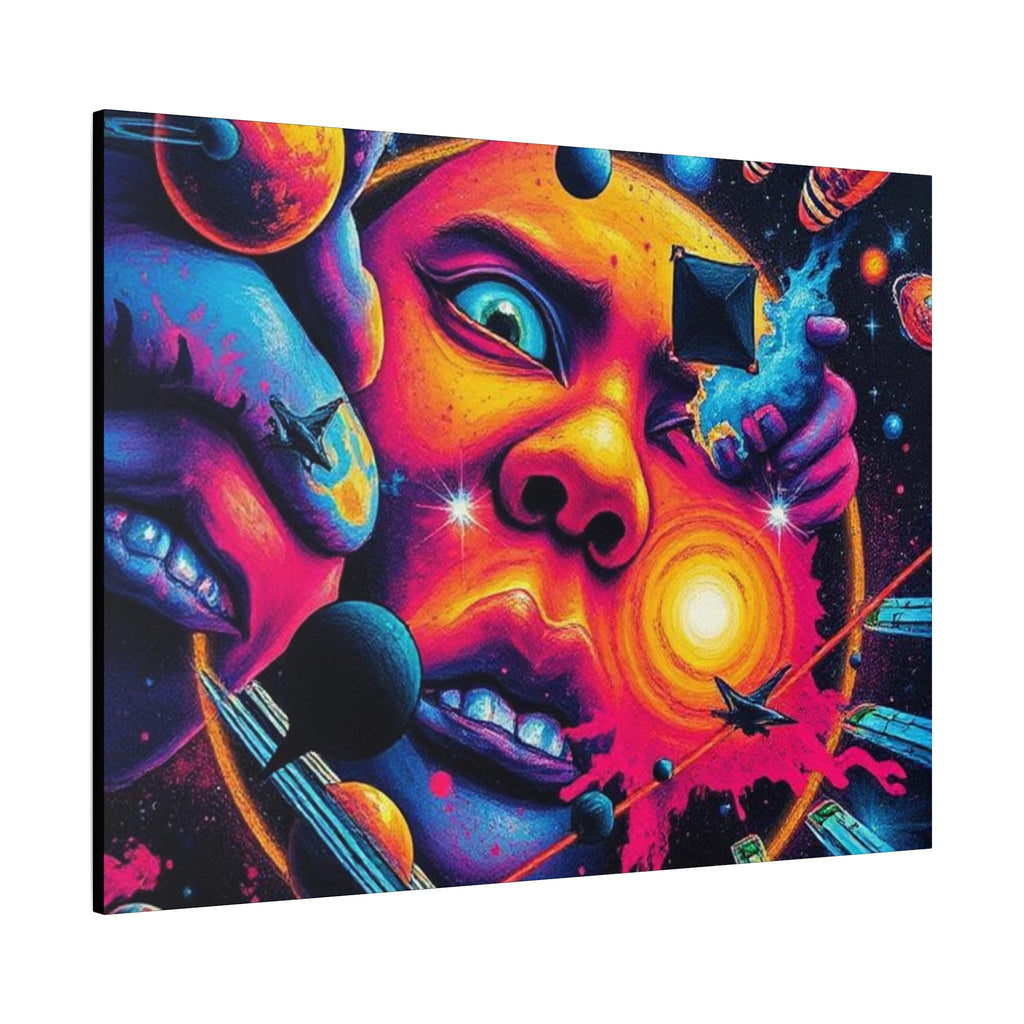 Psychedelic Cosmic Face Canvas | Matte Stretched Canvas