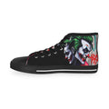 Men's Joker Clown Face High Top Sneakers, Comic Book Art Footwear