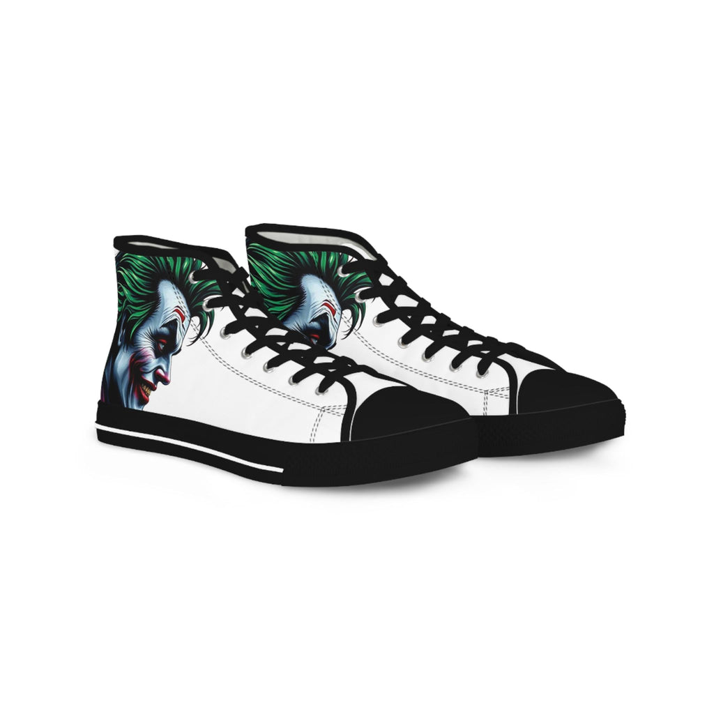 Joker Face Illustration High Top Sneakers | Clown Villain Artwork