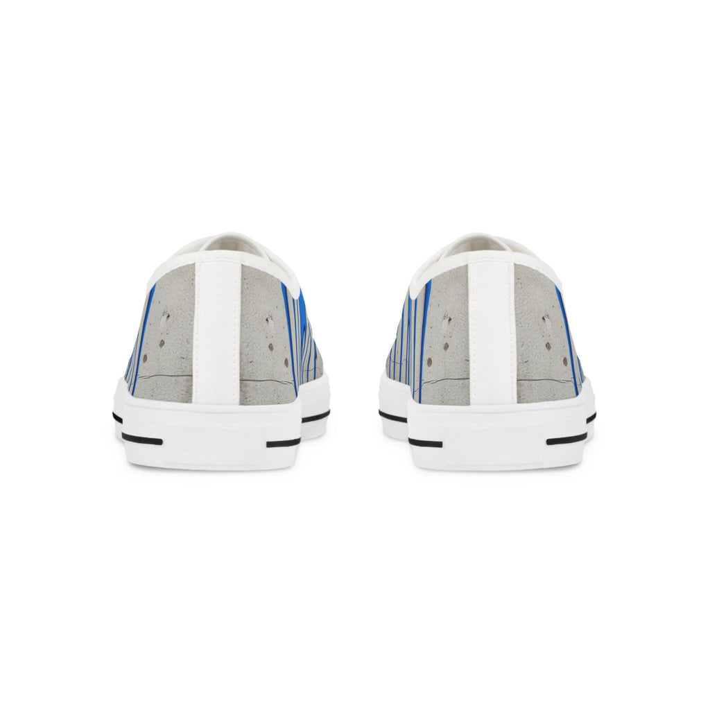 Blue Paint Drip Sneakers | Low Top Shoes