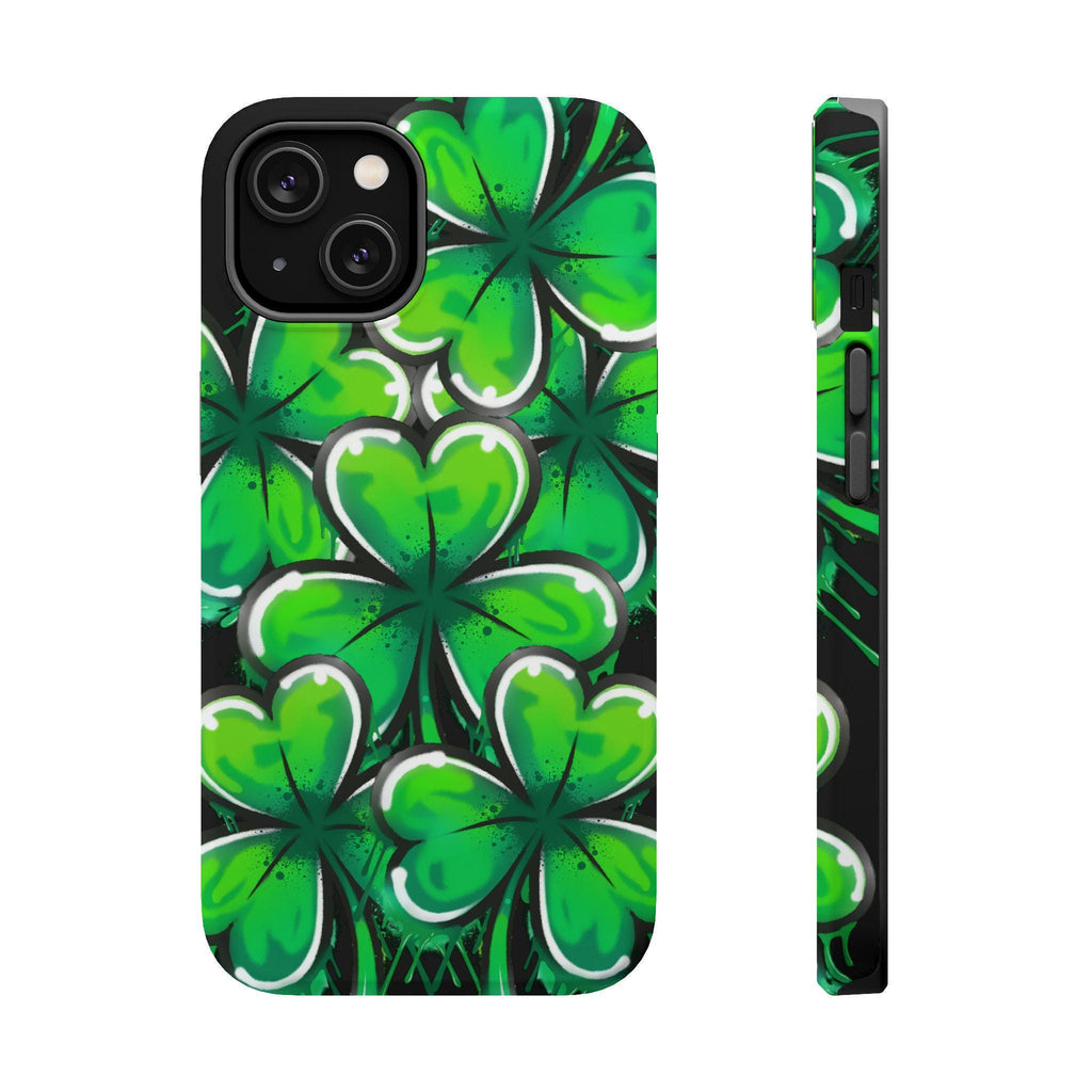 Four Leaf Clover Pattern Phone Case | Magnetic Impact-Resistant Case