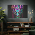 Neon Dripping Dragon Matte Canvas