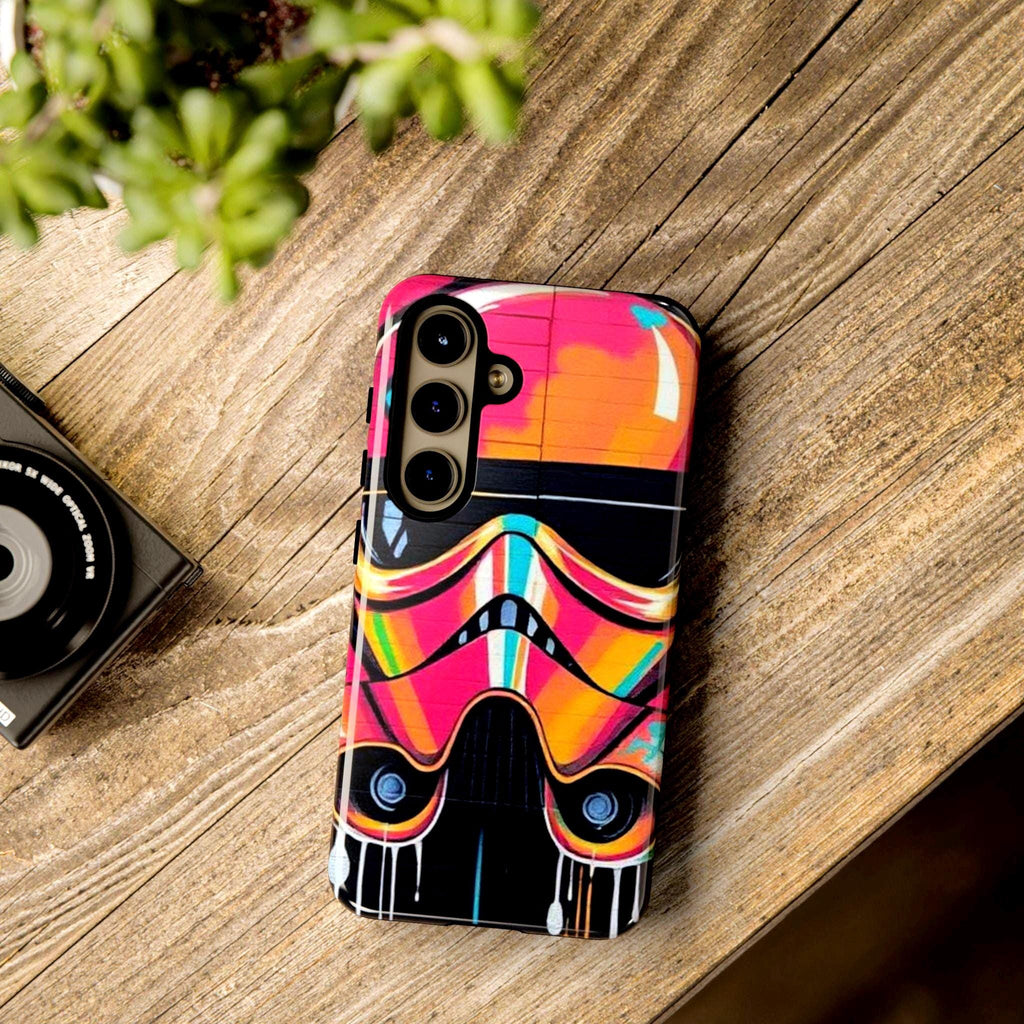 Graffiti Stormtrooper Phone Case | Dual-Layer Protective Cover (Glossy/Matte)