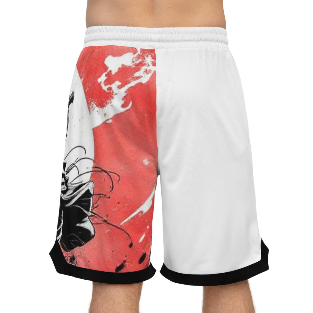 Samurai Warrior Graphic Basketball Shorts | AOP Printed Athletic Shorts
