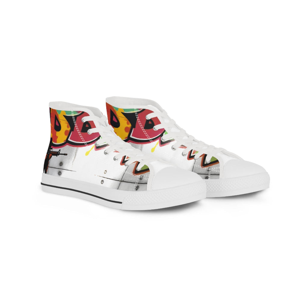 Graffiti Soldier High Top Sneakers | Street Art Canvas Shoes