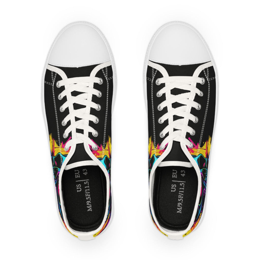 Neon Skull Sneakers | Low Top Shoes, Streetwear Art