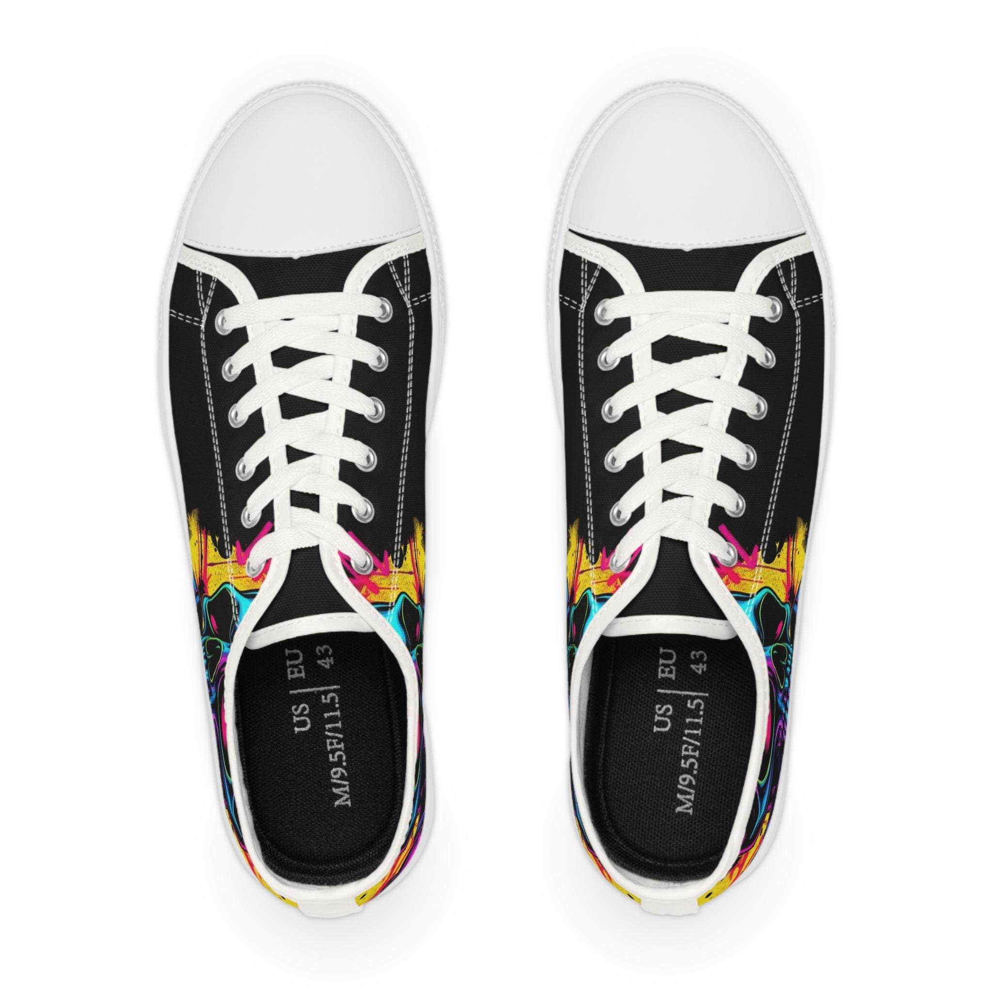 Neon Skull Sneakers | Low Top Shoes, Streetwear Art