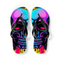 Neon Skull Flip Flops | Colorful Gothic Beach Sandals