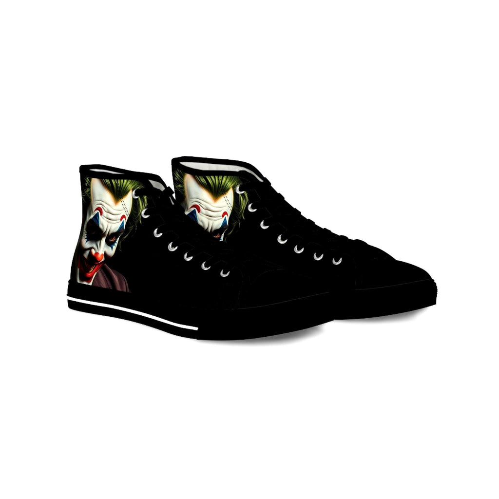 Creepy Clown Face High Top Sneakers | Horror Joker Style