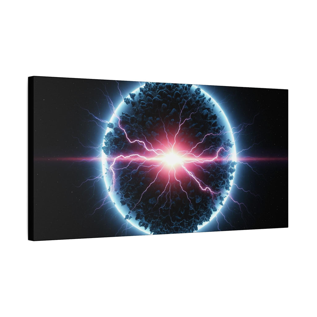 Neon Electric Orb Matte Canvas