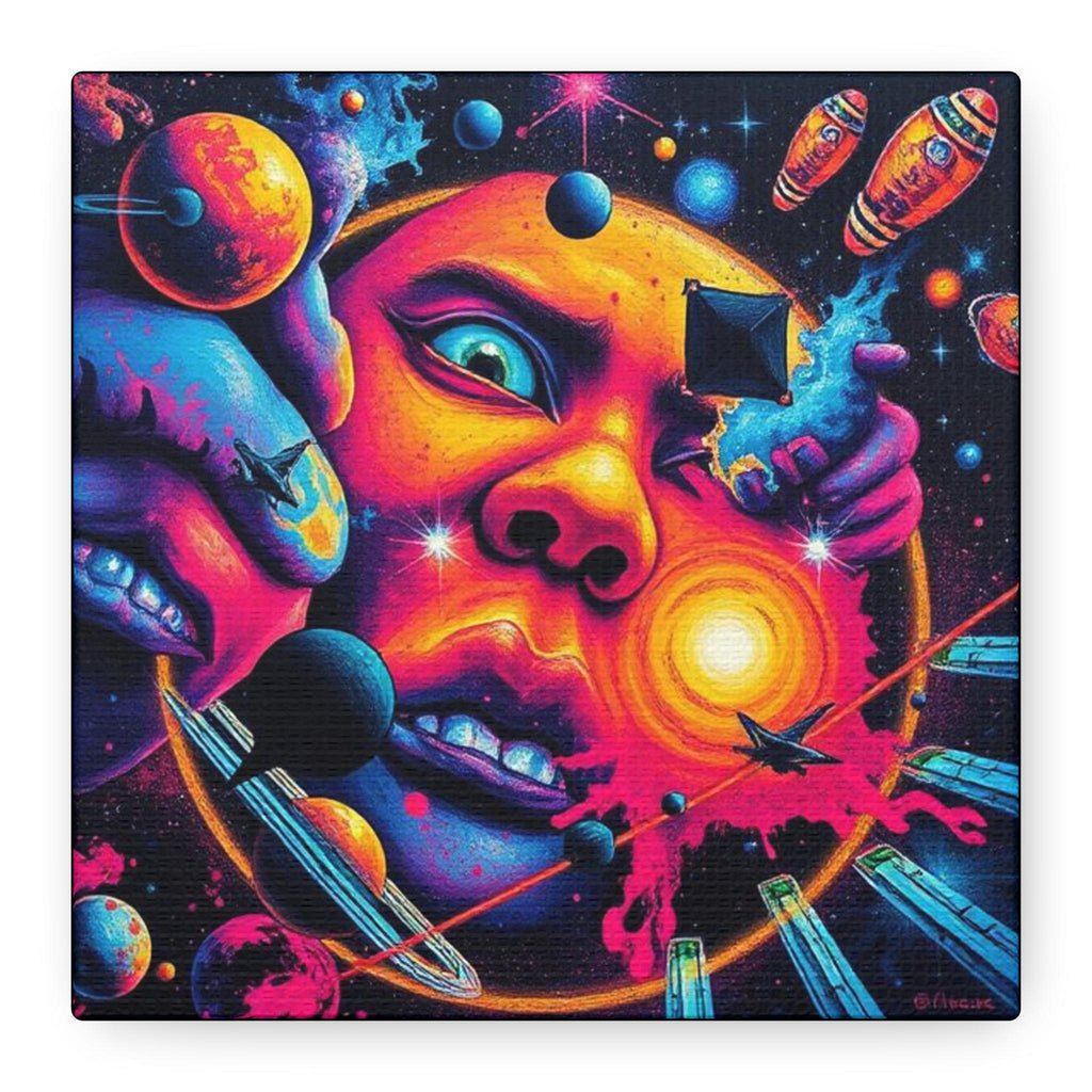 Psychedelic Cosmic Face Canvas | Matte Stretched Canvas