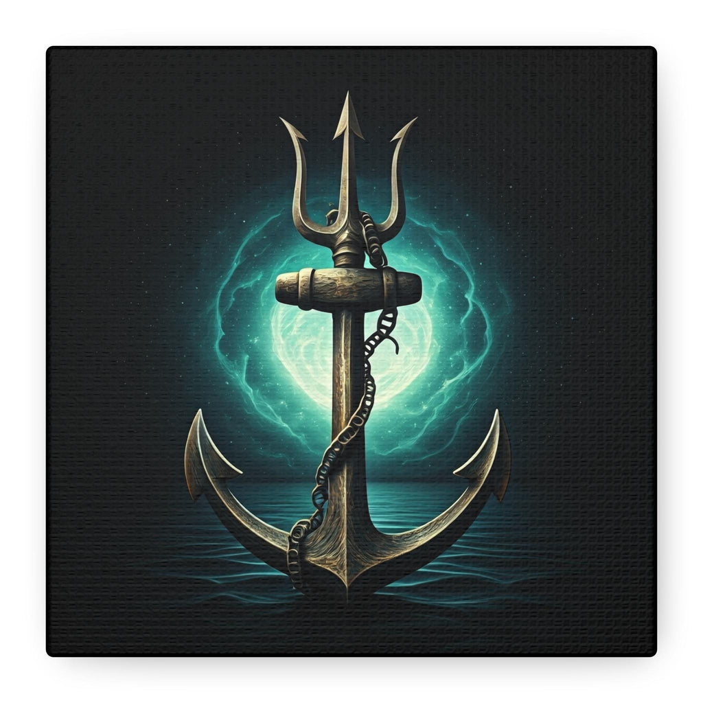 Anchor Trident Canvas | Matte Stretched Wall Art