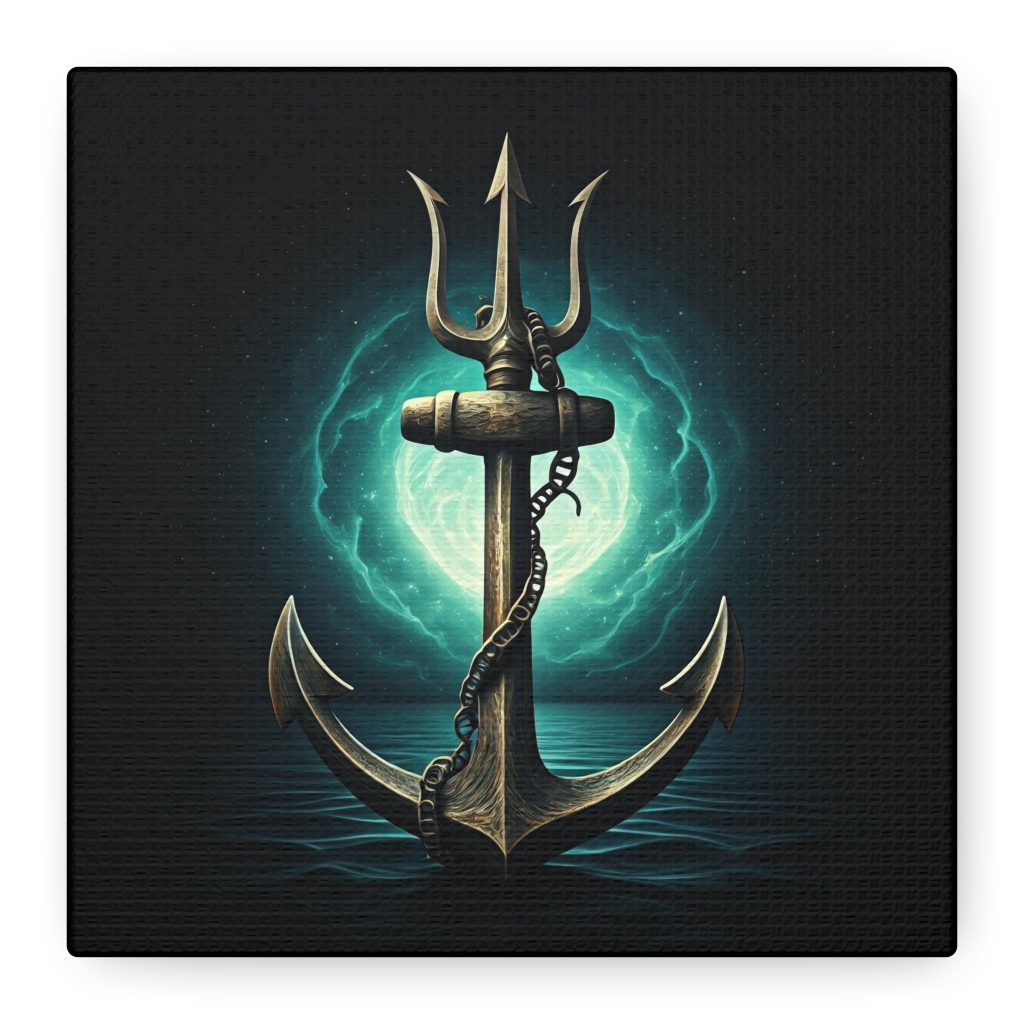 Anchor Trident Canvas | Matte Stretched Wall Art