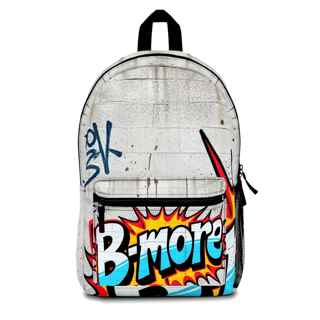 Bmore Graffiti Backpack | Urban Street Art Brick Wall Print