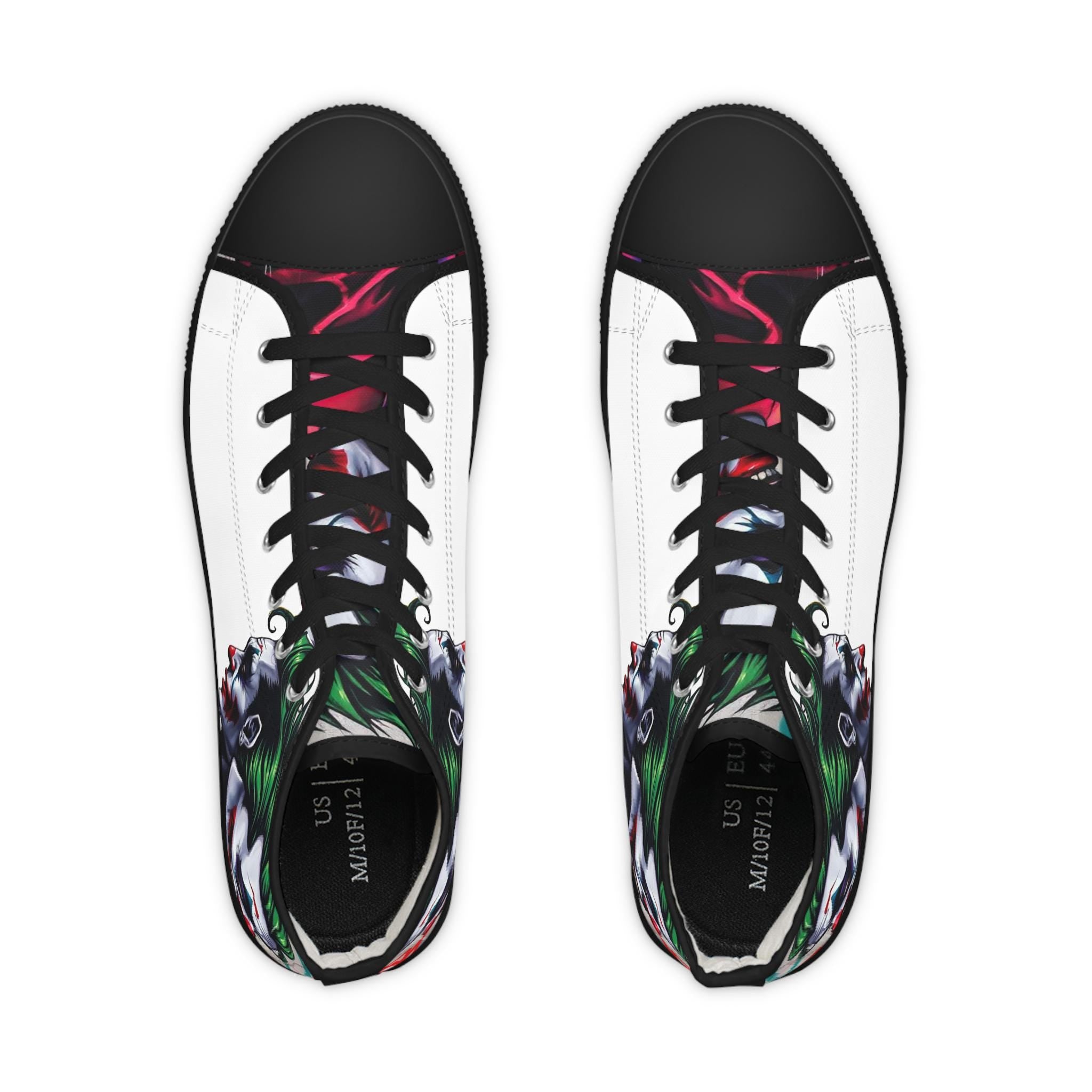 Joker Clown Face High Top Sneakers | Comic Clown Artwork, Streetwear