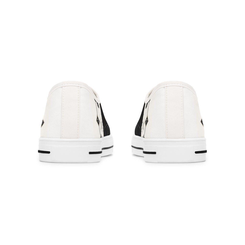 Black Cat Portrait Sneakers | Low Top Canvas Shoes