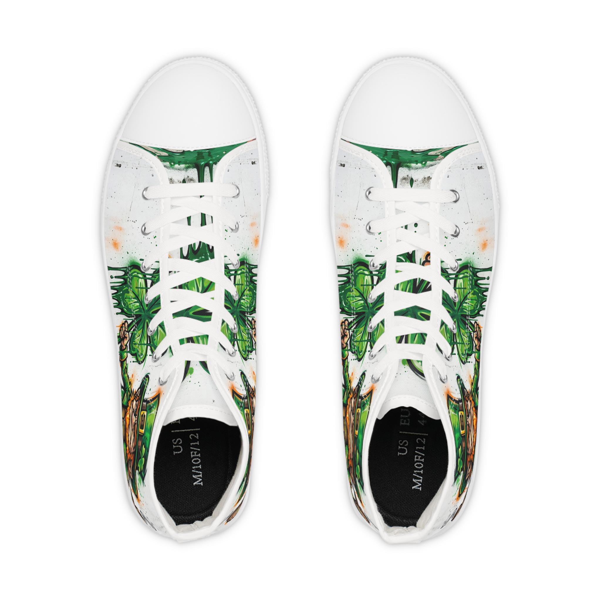 Leprechaun and Shamrock High Top Sneakers