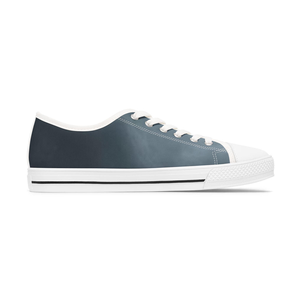 Classic Slate Ombre Women's Low Top Sneakers | Casual Canvas Shoes