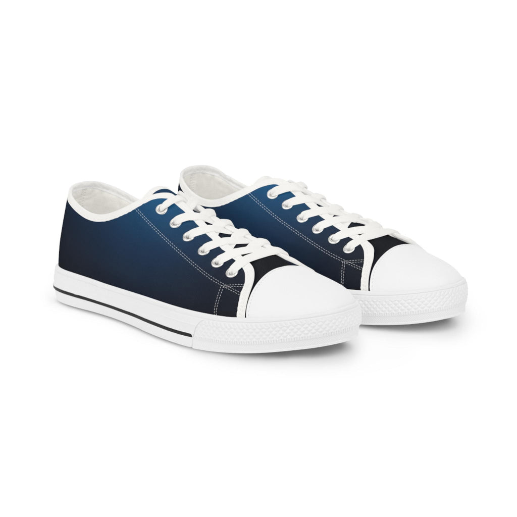 Blue Fade Low Top Sneakers | Casual Canvas Shoes, Lace-Up Trainers