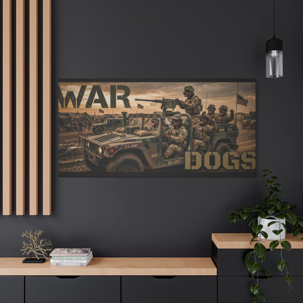 War Dogs Military Jeep Canvas