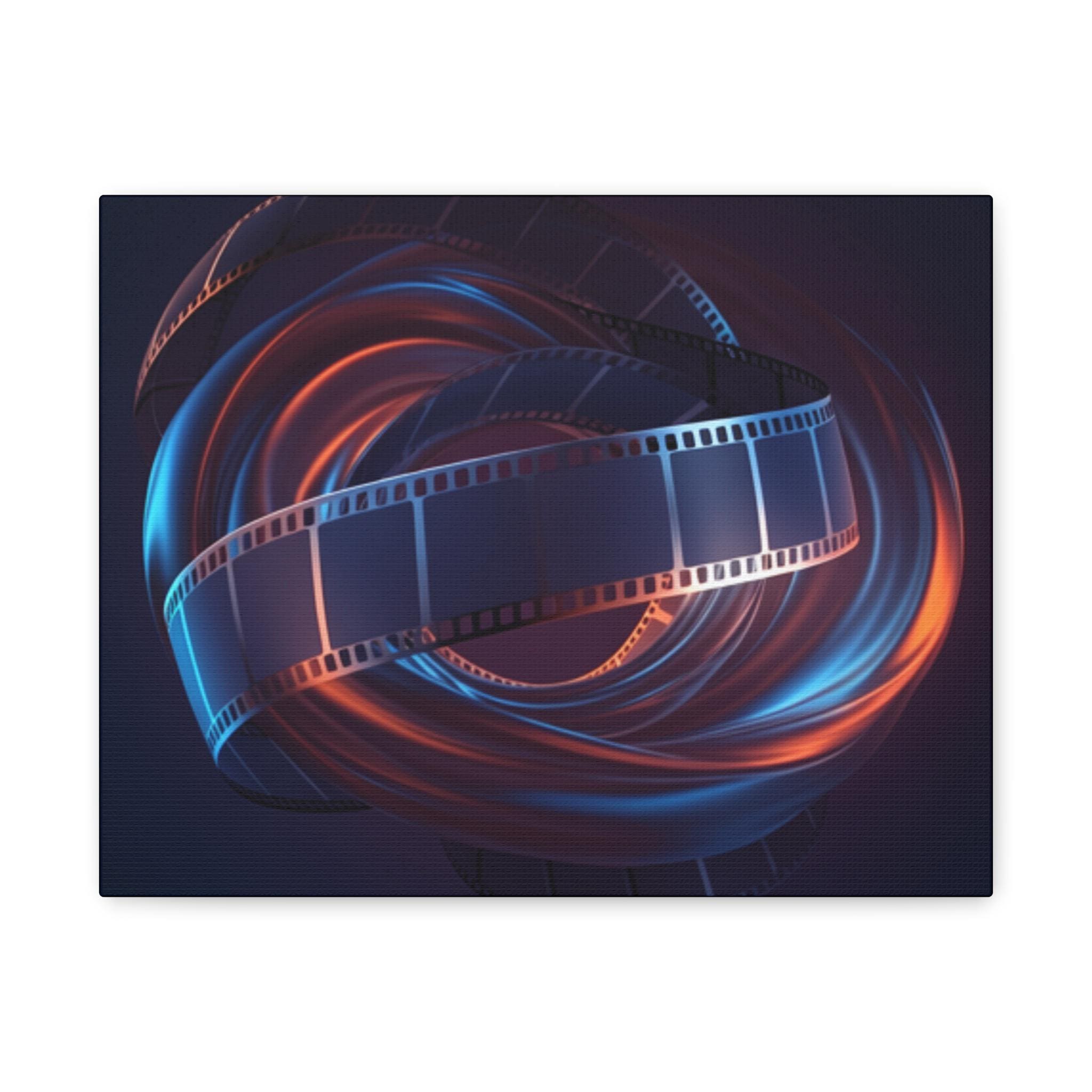 Film Reel Abstract Matte Canvas