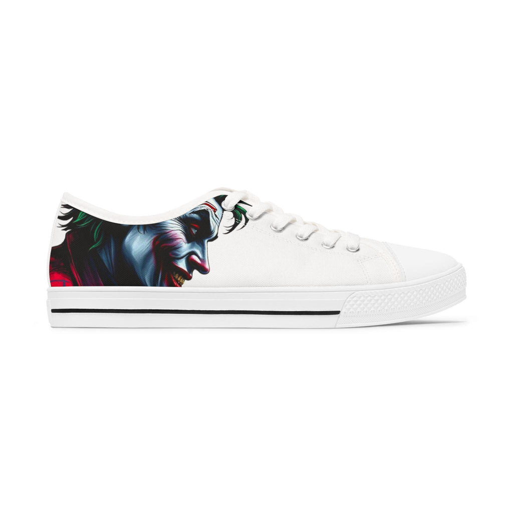 Joker Face Illustration Sneakers Women's Low Top Sneakers | Comic Villain Art