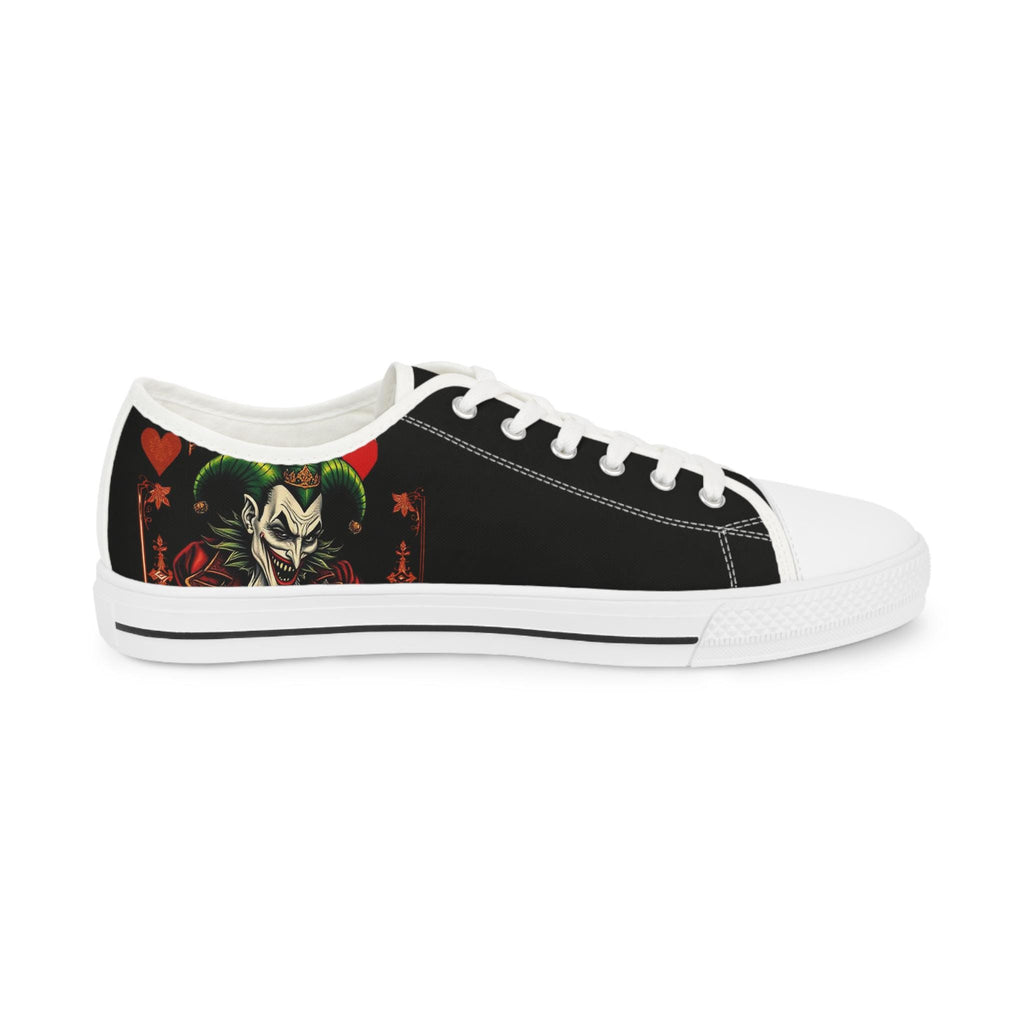 Creepy Joker Clown Face Men's Low Top Sneakers | Horror Streetwear
