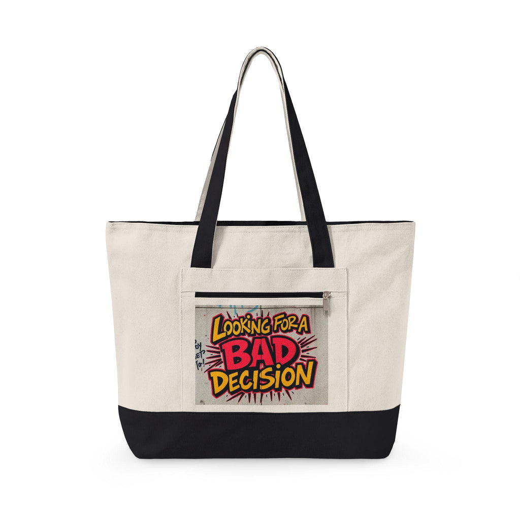 Looking for a Bad Decision Tote Bag | Comic Pop Art Quote