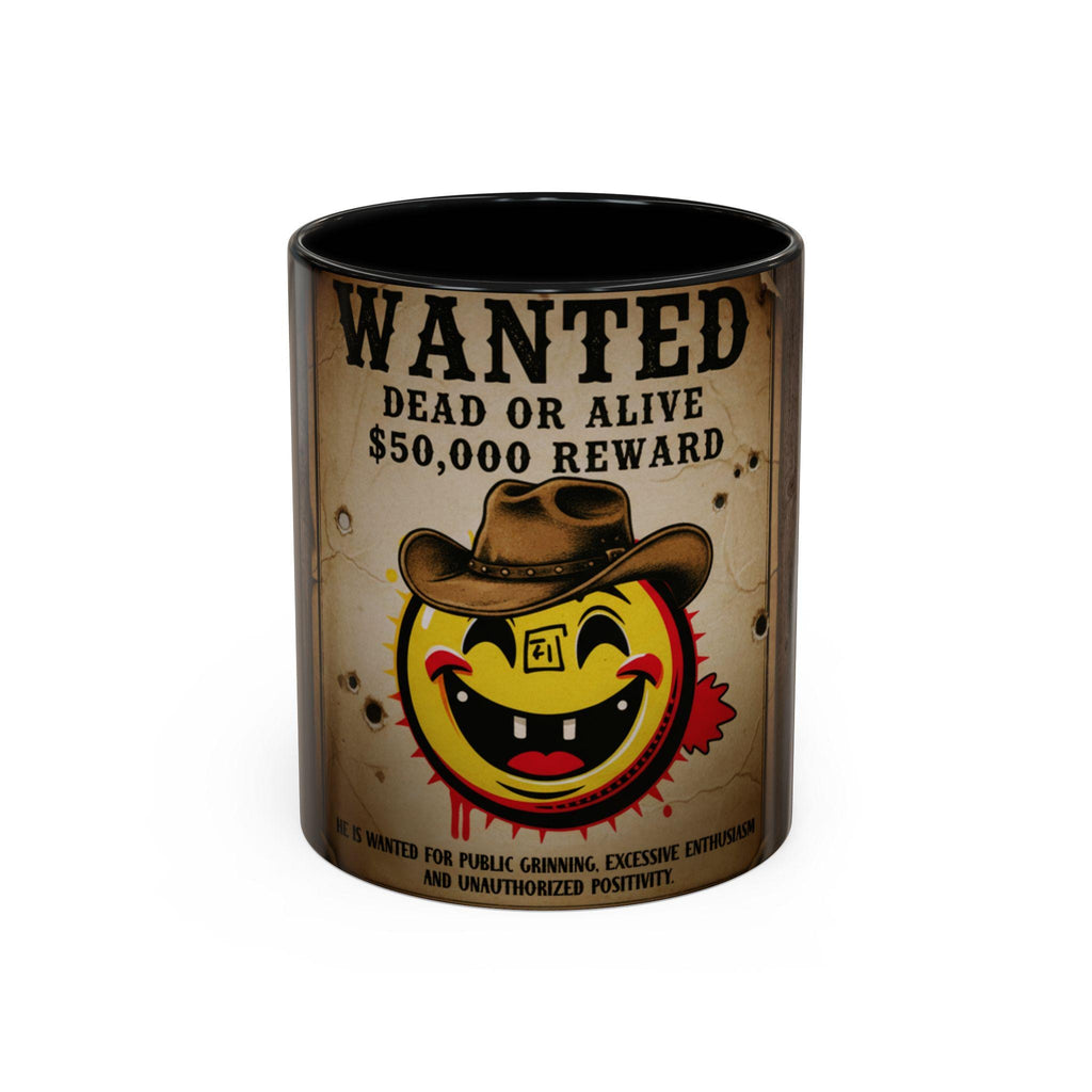 Wanted Smiley Cowboy Poster Accent Coffee Mug | 11oz or 15oz