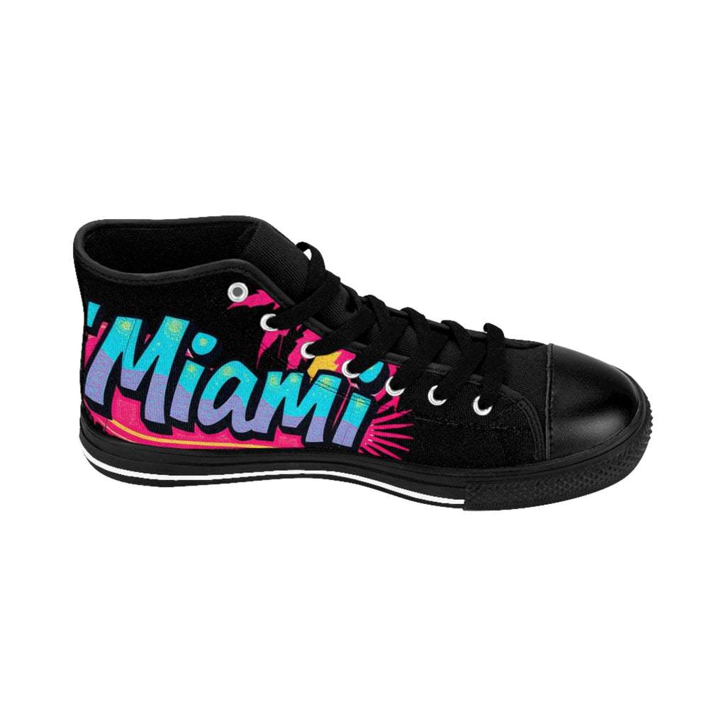 Miami Retro Palm High-Top Sneakers | Beach Vibes