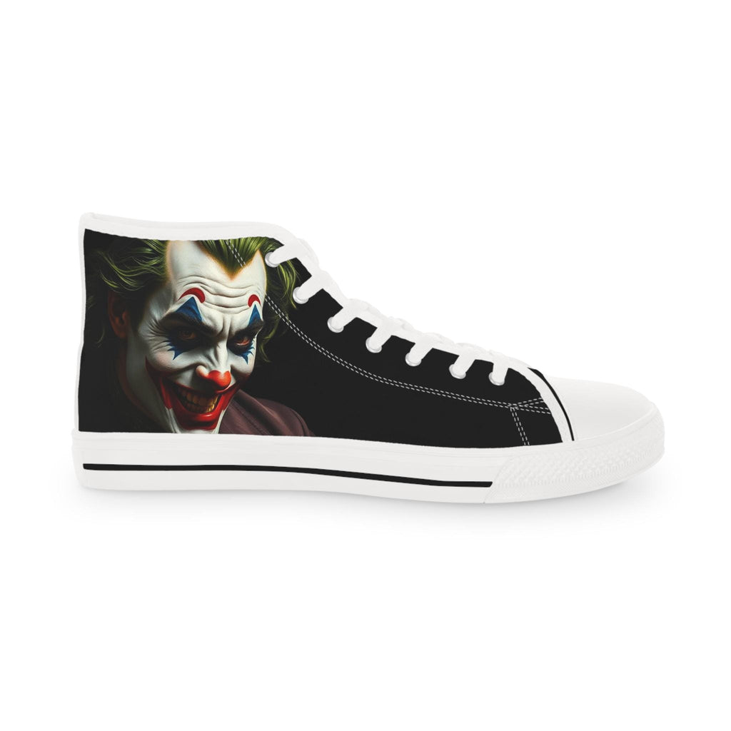 Creepy Clown Face High Top Sneakers | Horror Joker Style