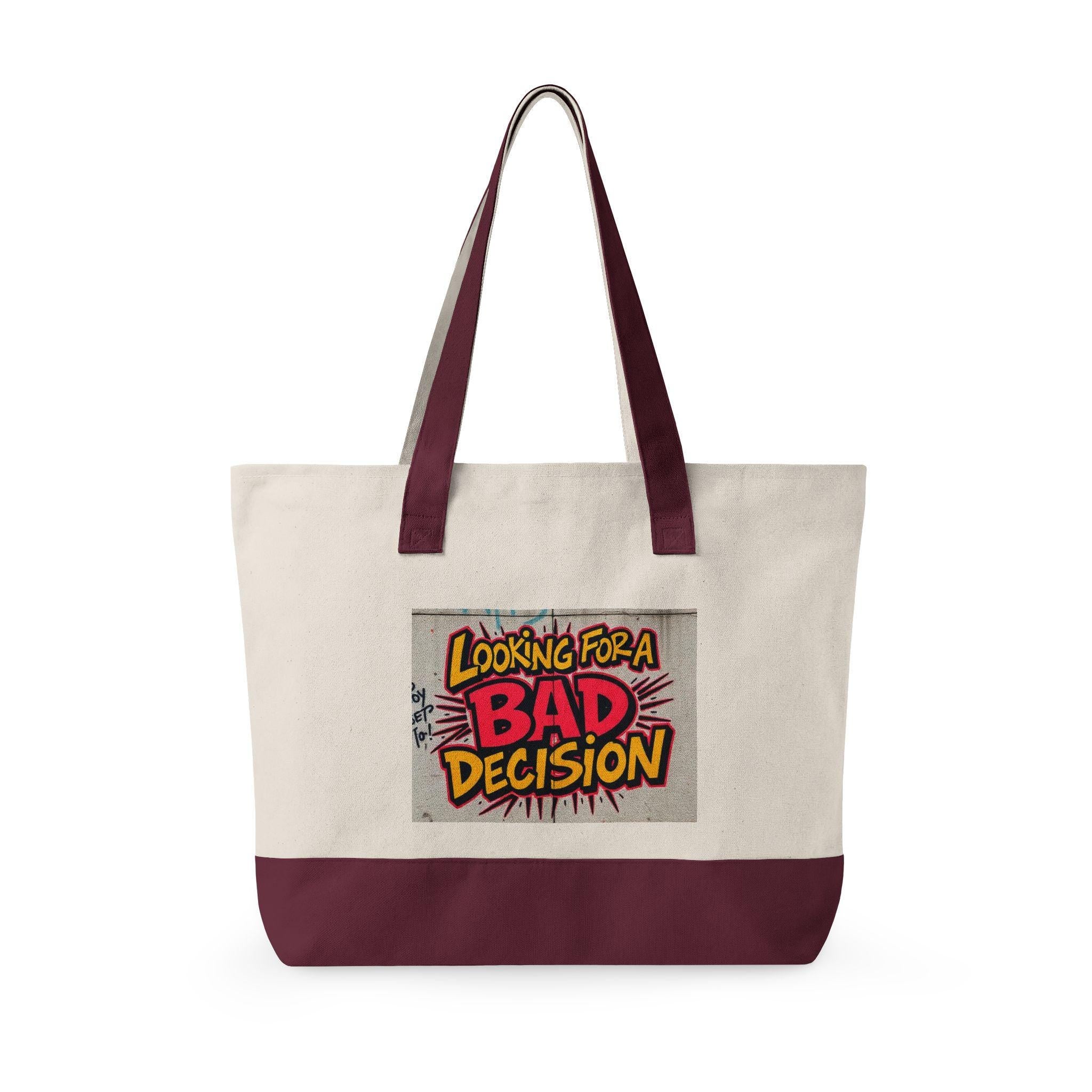 Looking for a Bad Decision Tote Bag | Comic Pop Art Quote
