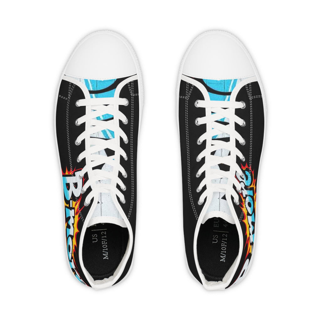 B'more Graphic High Top Sneakers | Retro Comic Flame Design