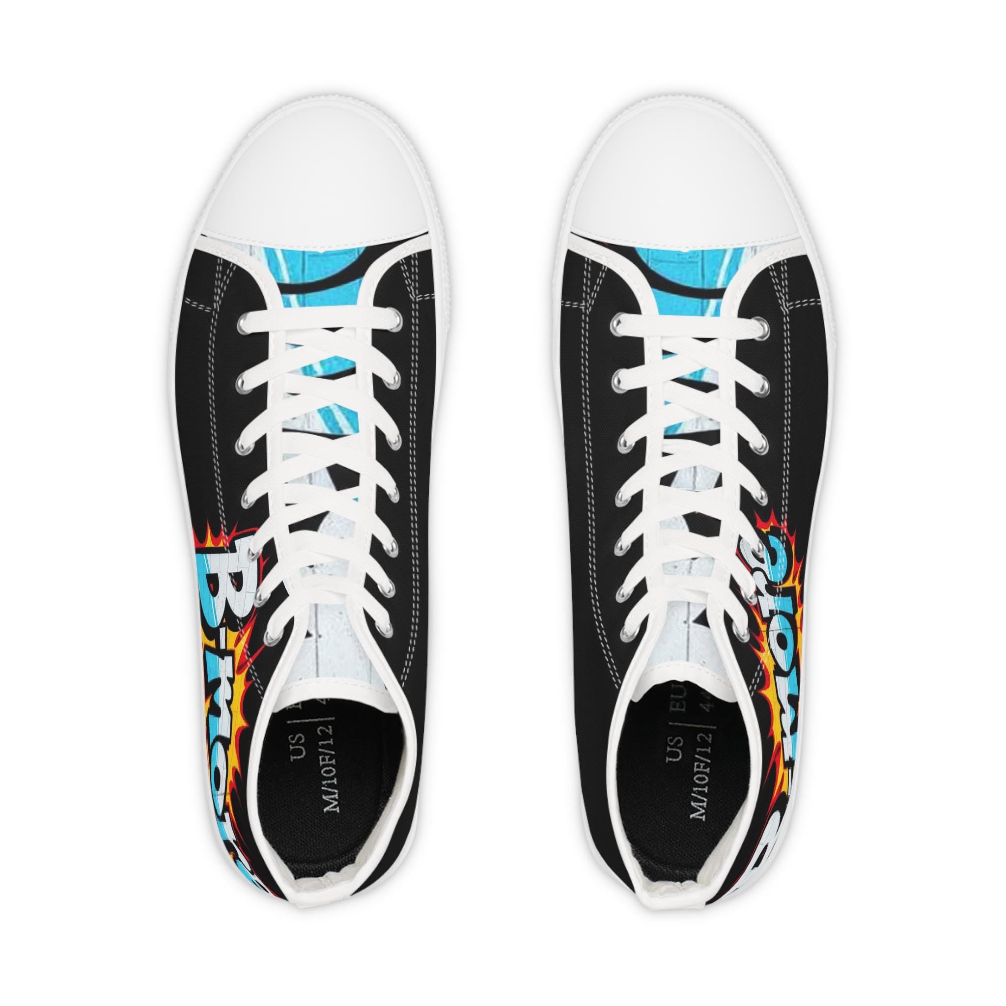 B'more Graphic High Top Sneakers | Retro Comic Flame Design
