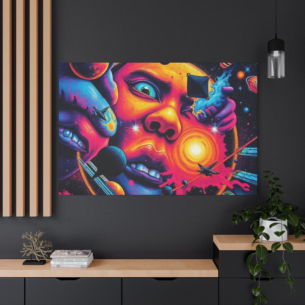 Psychedelic Cosmic Face Canvas | Matte Stretched Canvas