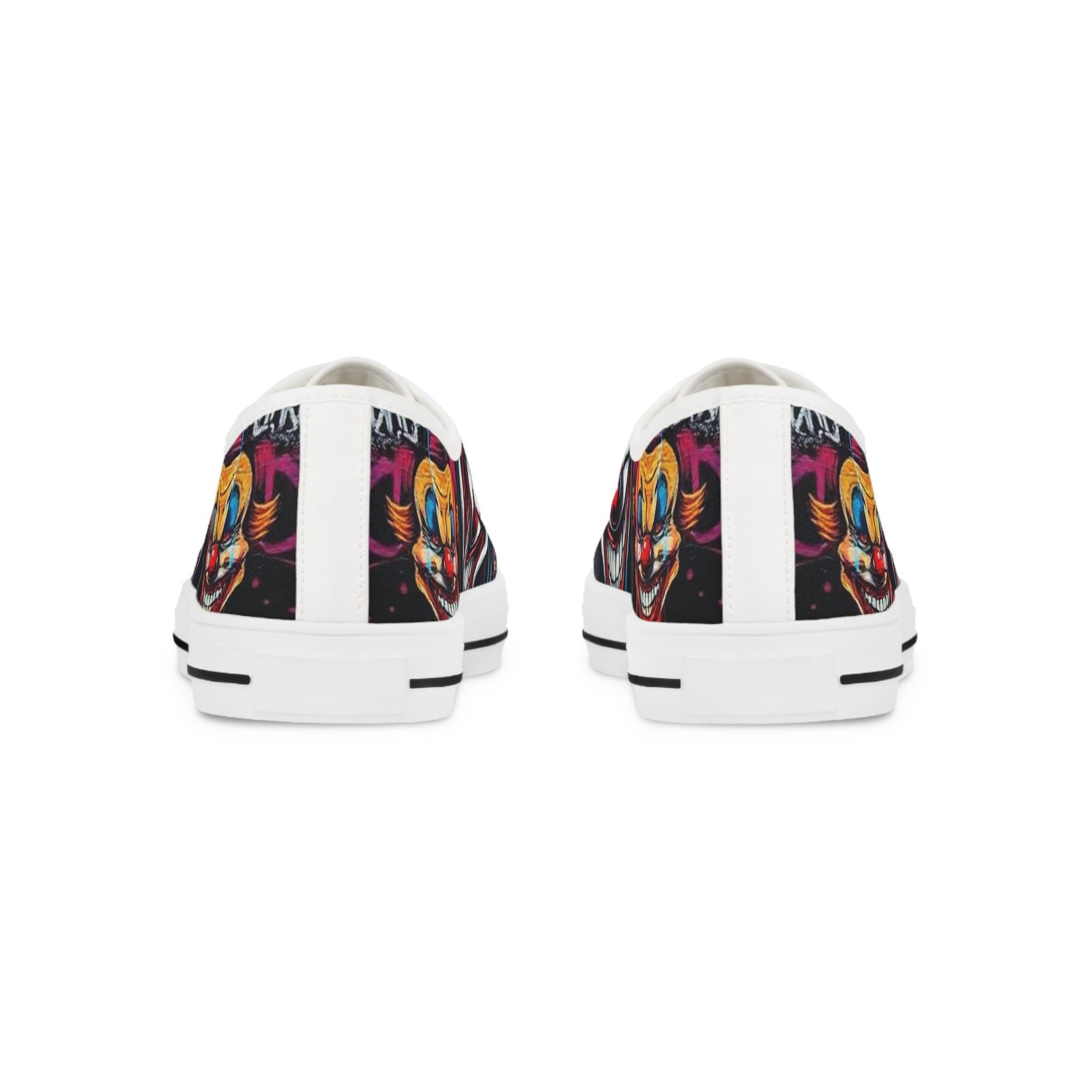 Scary Grinning Clown Sneakers | Low Top Sneakers