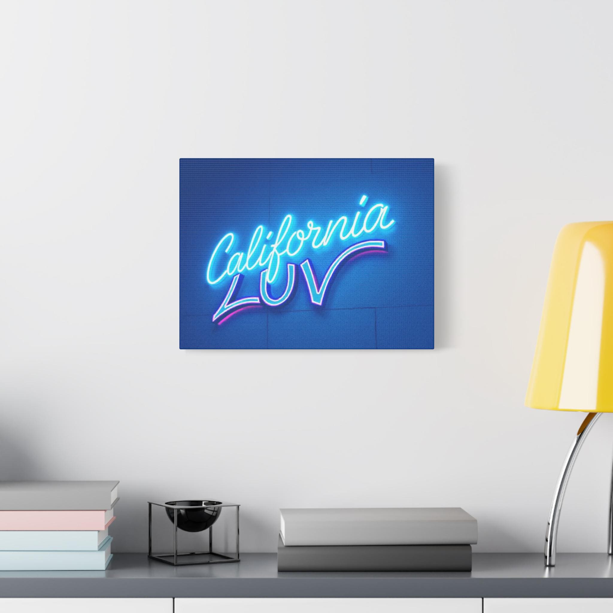 California Luv Neon Sign Canvas