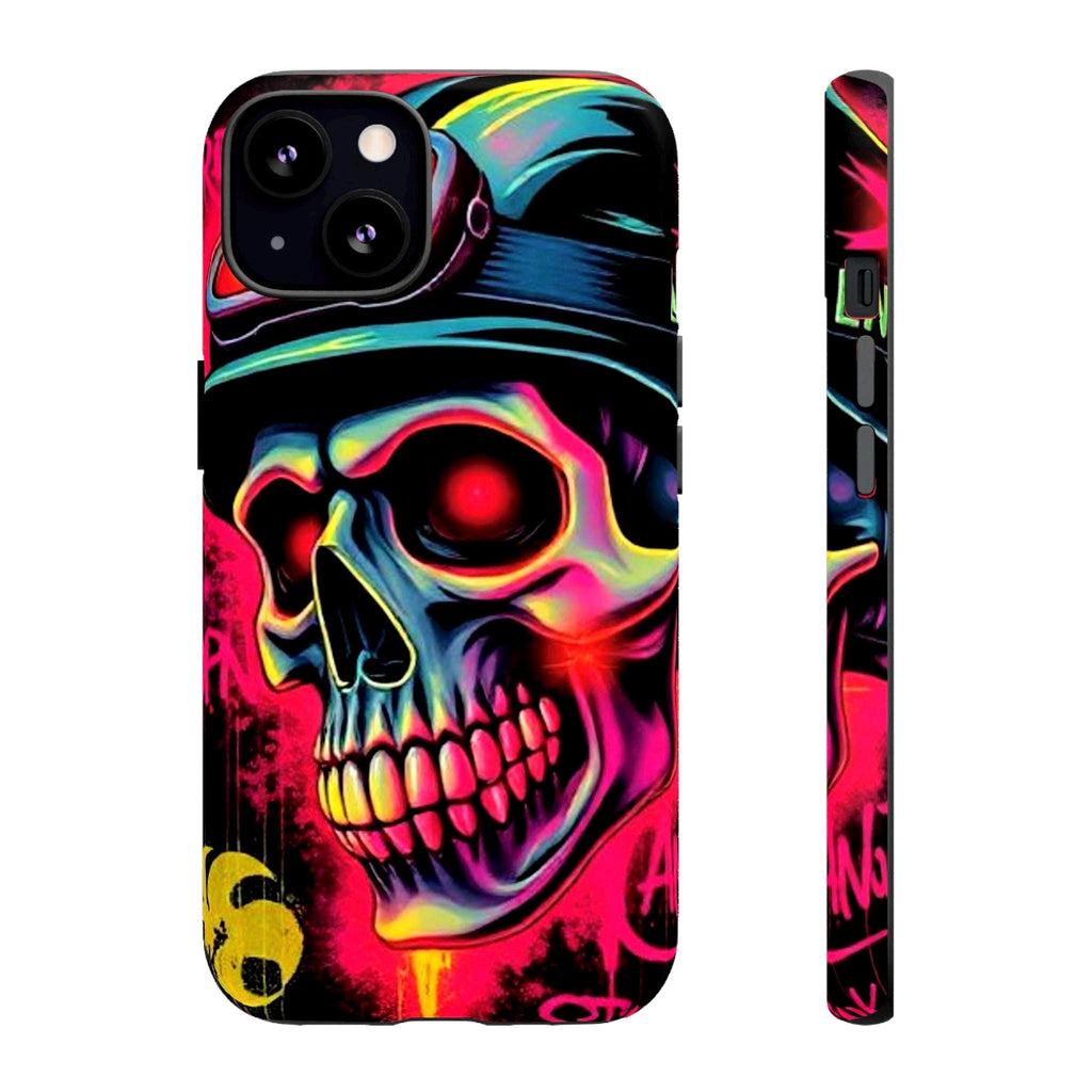 Glowing Red Soldier Skull with Hat phone case | Tough Cases