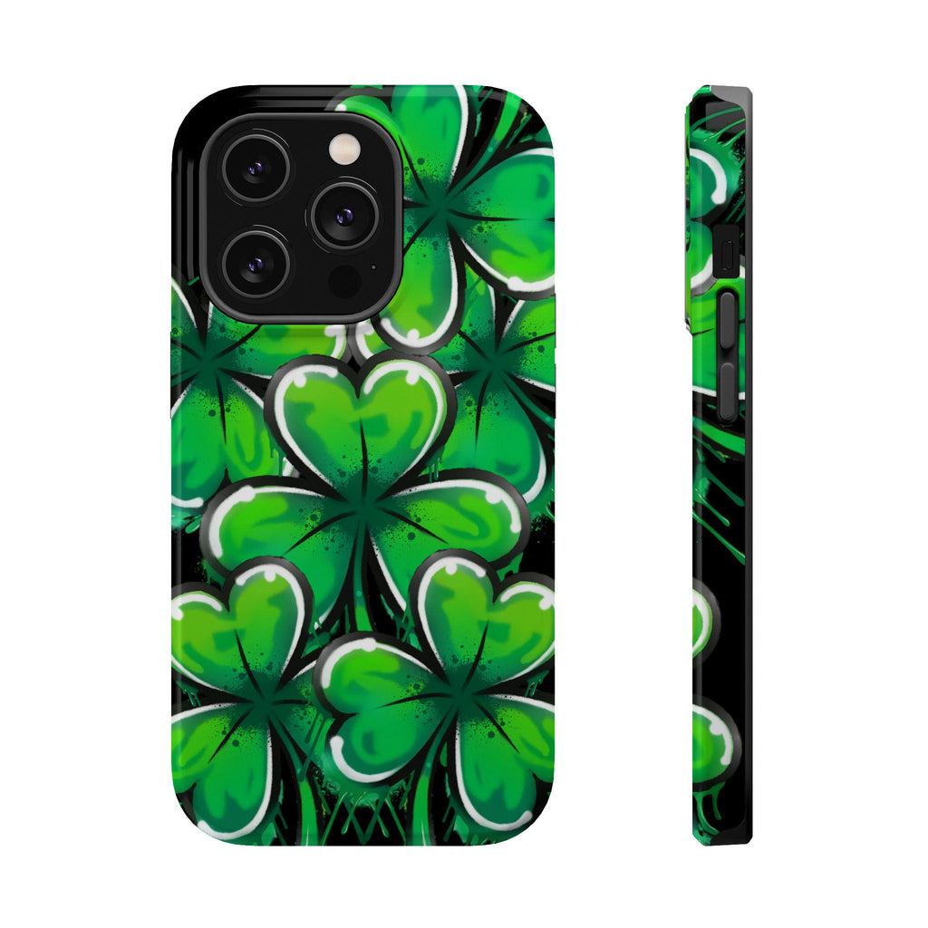 Four Leaf Clover Pattern Phone Case | Magnetic Impact-Resistant Case