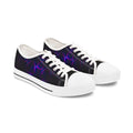 Neon Plasma Pattern Women's Low Top Sneakers | Purple Blue Galaxy Circles