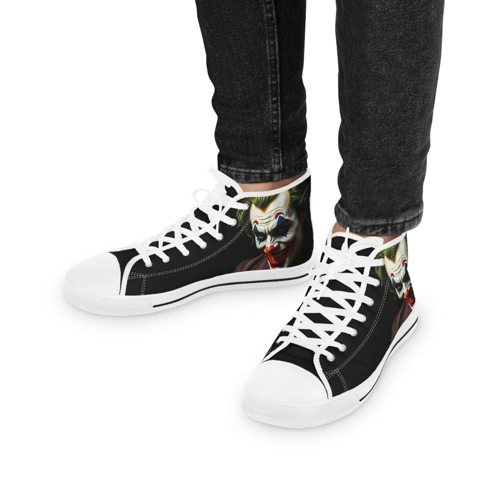 Creepy Clown Face High Top Sneakers | Horror Joker Style